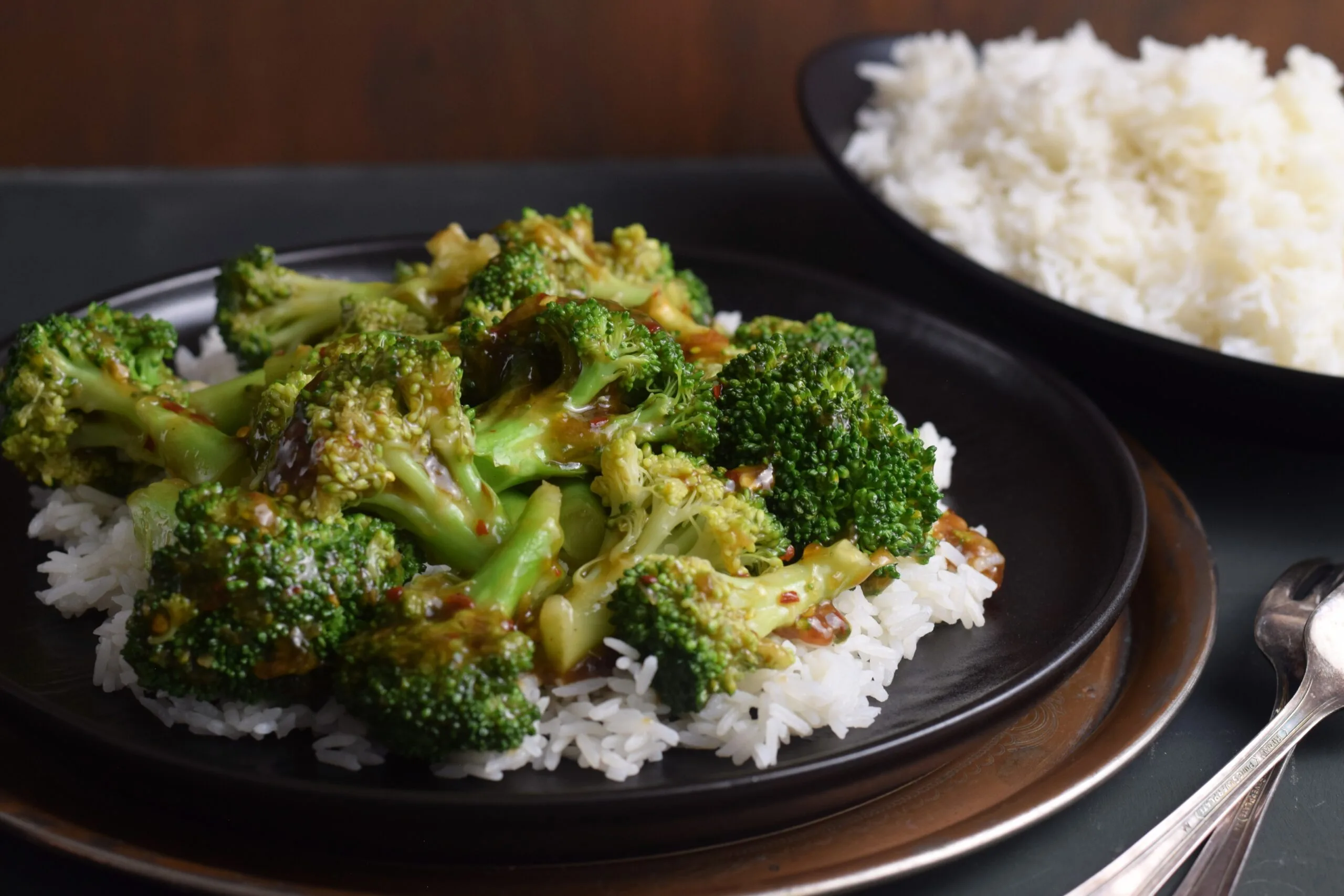 Broccoli with Brown Sauce